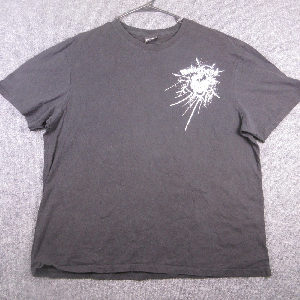 Y2K Motörhead Shirt Mens 2XL Black Band Logo Graphic T Shirt Tee Metal Rock